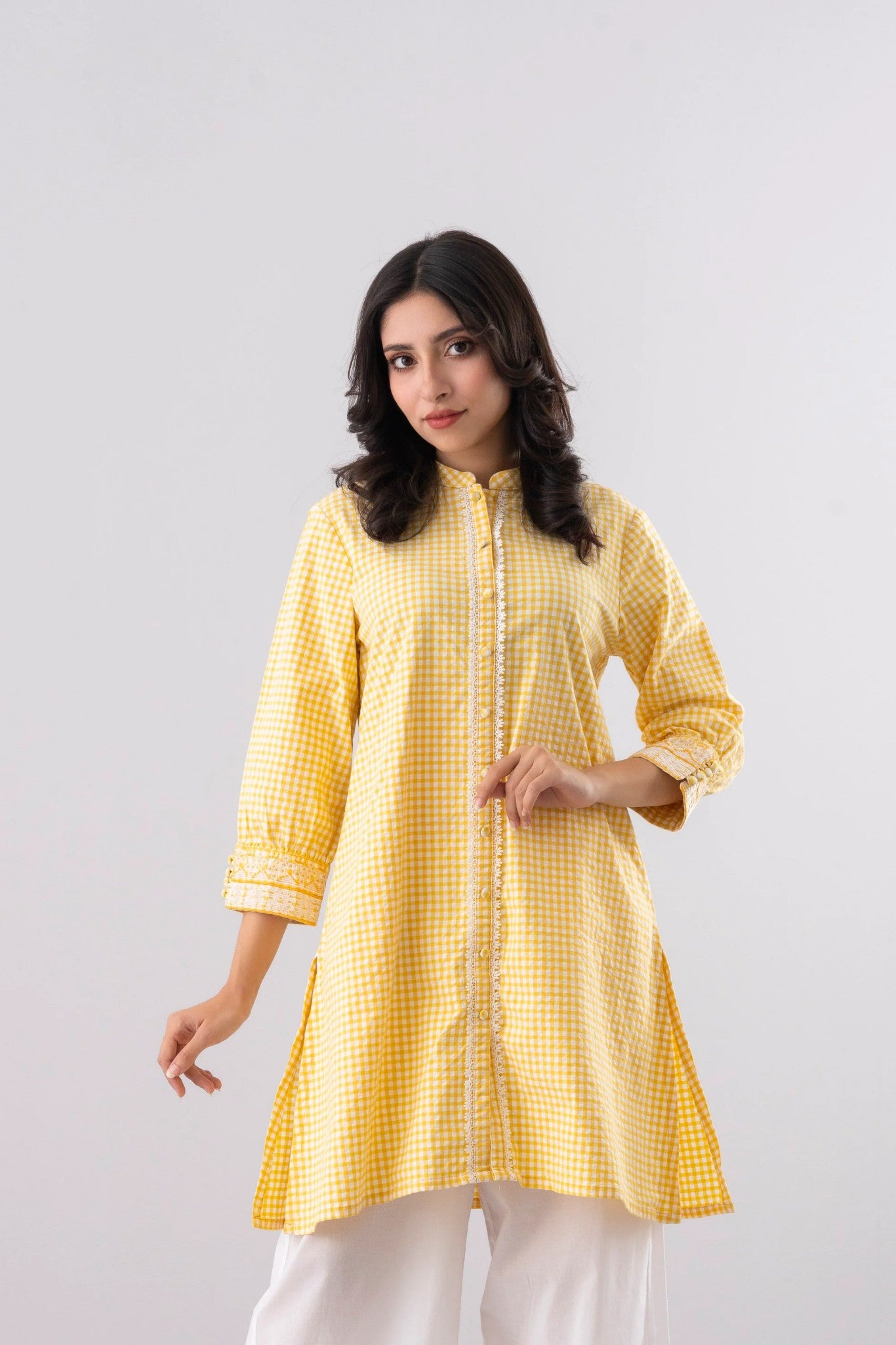 Smart Fit Checkered Kurti
